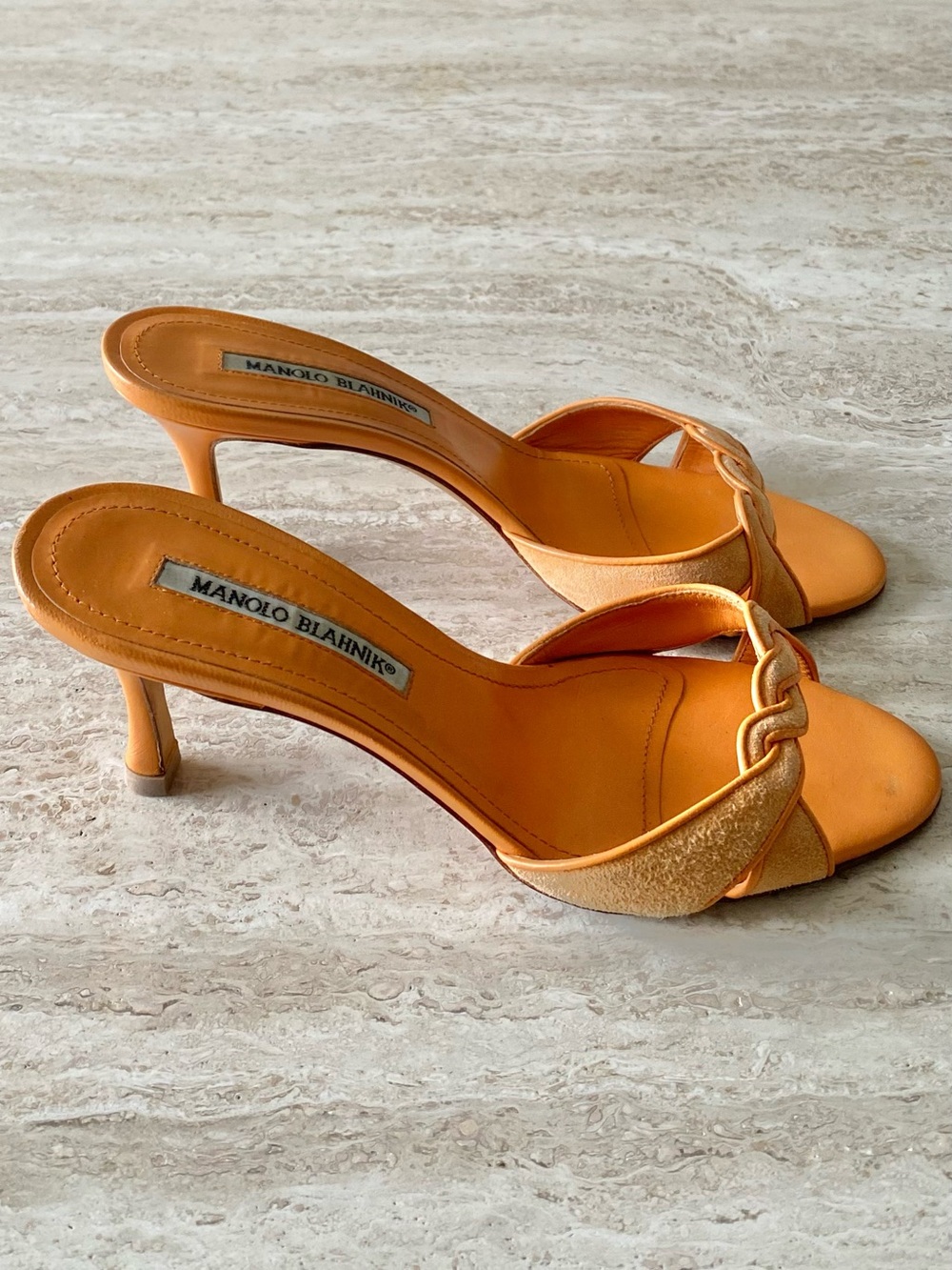 Vintage Manolo Blahnik Twist Strap Sandal Heels - Picture 4 of 10